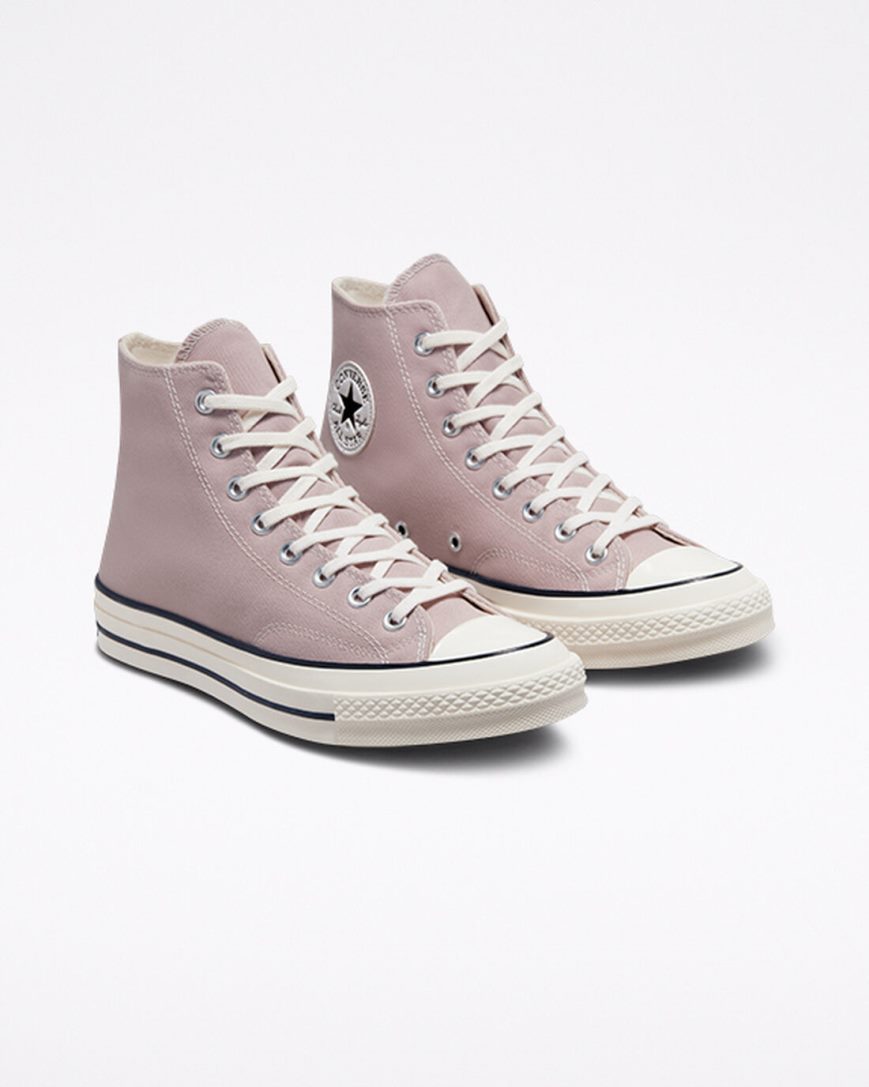 Tenis Converse Chuck 70 Lona Cano Alto Feminino Cinzentas Pretas | PT Z009754